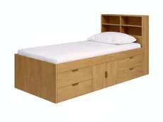 Kidsaw Kidsaw Captains Bookcase Headboard Oak Cabin Bed