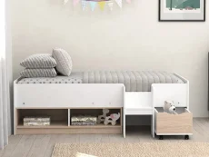 Kidsaw Kidsaw Galley White and Oak Cabin Bed Frame