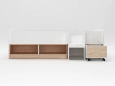 Kidsaw Kidsaw Galley White and Oak Cabin Bed Frame