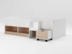 Kidsaw Kidsaw Galley White and Oak Cabin Bed Frame
