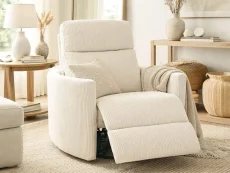 Kidsaw Hampshire Beige Fabric Power Recliner Chair