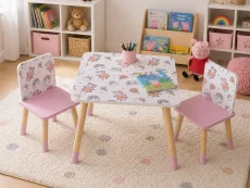 Kidsaw Peppa Pig Pattern Table and Chairs Kidsaw Peppa Pig Pattern Table and Chairs