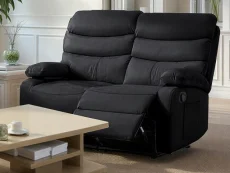 Kidsaw Sussex Black Faux Leather 2 Seater Recliner Sofa Kidsaw Sussex Black Faux Leather 2 Seater Recliner Sofa
