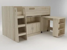 Kidsaw Kidsaw Wellington Oak Mid Sleeper Bed Frame
