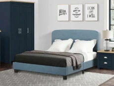 Birlea Birlea Jacob French Blue Fabric Bed Frame