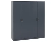 Seconique Seconique Dakota Dark Grey 4 Door Wardrobe