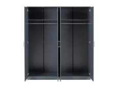 Seconique Seconique Dakota Dark Grey 4 Door Wardrobe