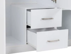 Seconique Seconique Dakota White 3 Door 2 Drawer Mirrored Wardrobe