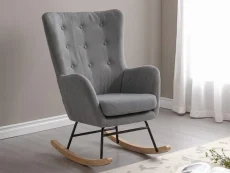 Seconique Seconique Hayden Dark Grey Fabric Rocking Chair