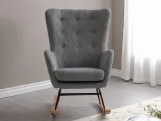 Seconique Seconique Hayden Dark Grey Fabric Rocking Chair
