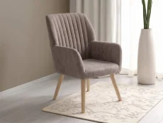 Seconique Jordan Brown Velvet Accent Chair Seconique Jordan Brown Velvet Accent Chair