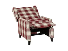 Seconique Seconique Kensington Red Tartan Fabric Recliner Chair