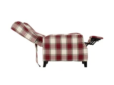 Seconique Seconique Kensington Red Tartan Fabric Recliner Chair