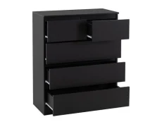 Seconique Seconique Malvern Black 3+2 Drawer Chest of Drawers