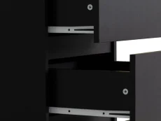 Seconique Seconique Malvern Black 5 Drawer Narrow Chest of Drawers