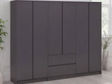 Seconique Malvern Grey 6 Door 2 Drawer Wardrobe Seconique Malvern Grey 6 Door 2 Drawer Wardrobe