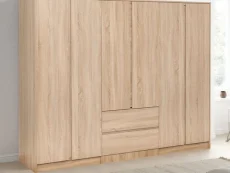 Seconique Seconique Malvern Sonoma Oak 6 Door 2 Drawer Wardrobe