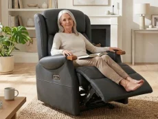 ASC Chicago Knuckle Leather Power Recliner Chair ASC Chicago Knuckle Leather Power Recliner Chair