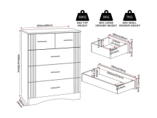 Seconique Seconique Tessa Natural Oak 3+2 Drawer Chest of Drawers