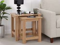 Seconique Tessa Natural Oak Nest of Tables Seconique Tessa Natural Oak Nest of Tables