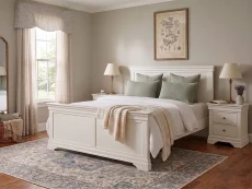 Seconique Bordeaux Ivory Wooden Bed Frame (High Footend) Seconique Bordeaux Ivory Wooden Bed Frame (High Footend)