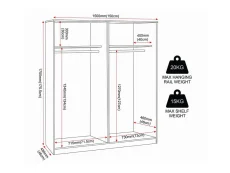 Seconique Seconique Dakota White 4 Door Wardrobe