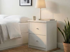 Core Core Erin White 2 Drawer Bedside Table