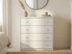 Core Erin White 4 Drawer Chest of Drawers Core Erin White 4 Drawer Chest of Drawers