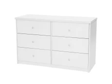 Core Core Erin White 3+3 Drawer Wide Chest of Drawers
