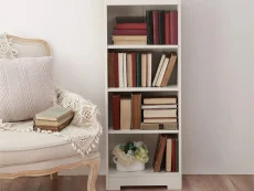 Core Erin White Low Narrow Bookcase Core Erin White Low Narrow Bookcase
