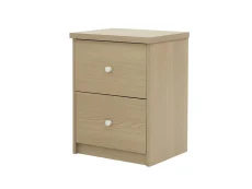 Core Core Freya Oak 2 Drawer Bedside Table