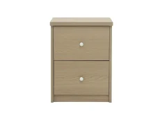Core Core Freya Oak 2 Drawer Bedside Table