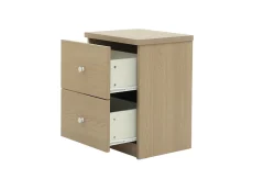 Core Core Freya Oak 2 Drawer Bedside Table