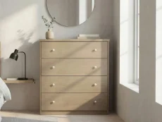 Core Core Freya Oak 4 Drawer Chest of Drawers