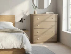 Core Core Freya Oak 4 Drawer Chest of Drawers