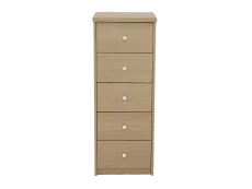 Core Core Freya Oak 5 Drawer Narrow Chest of Drawers