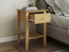 Core Core Henley Oak 1 Drawer Bedside Table