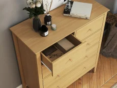 Core Core Henley Oak 3+2 Drawer Wide Chest of Drawers