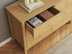Core Core Henley Oak 3+3 Drawer Wide Chest of Drawers