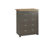 Birlea Birlea Highgate Dark Grey and Oak Effect 4 Drawer Chest