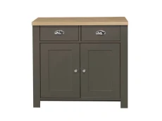 Birlea Birlea Highgate Dark Grey and Oak Effect 2 Door 2 Drawer Sideboard