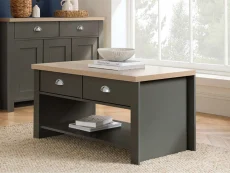 Birlea Highgate Dark Grey and Oak Effect 2 Drawer Coffee Table Birlea Highgate Dark Grey and Oak Effect 2 Drawer Coffee Table