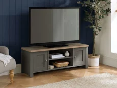Birlea Highgate Dark Grey and Oak Effect Large TV Unit Birlea Highgate Dark Grey and Oak Effect Large TV Unit