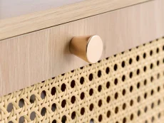 Birlea Birlea Croxley Rattan and Oak 2 Door 3 Drawer Sideboard