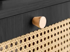 Birlea Birlea Croxley Rattan and Black 2 Door 3 Drawer Sideboard