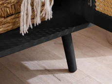 Birlea Birlea Croxley Rattan and Black 2 Door Sideboard
