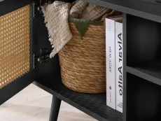 Birlea Birlea Croxley Rattan and Black Small TV Unit