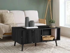 Birlea Birlea Croxley Rattan and Black Coffee table