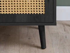 Birlea Birlea Croxley Rattan and Black Large TV Unit