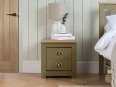 Birlea Birlea Highgate Olive and Oak Effect 2 Drawer Bedside Table